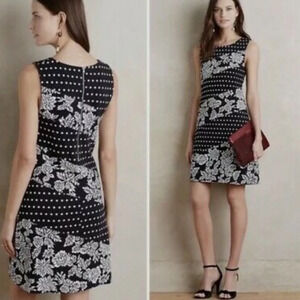 Maeve Anthropologie Effemy Jacquard Dot Dress